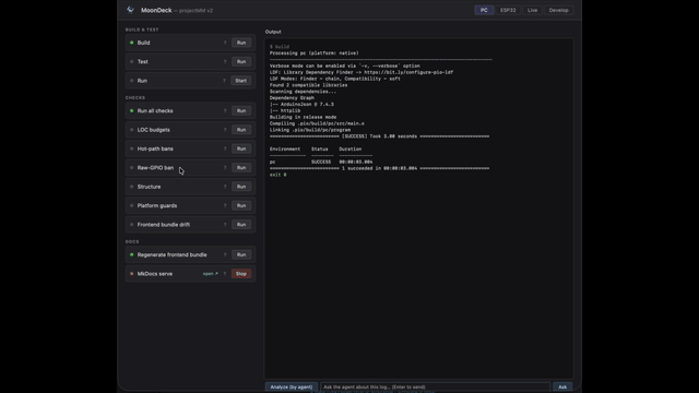 MoonDeck — projectMM v2 dev console